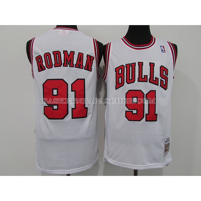 Maillot Chicago Bulls Dennis Rodman Mitchell & Ness 1997-98 Blanc